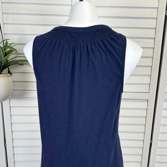 Lilly Pulitzer Navy Blue Essie Dress Sleeveless Stretch‎ Shift Women Size M - Picture 6 of 10